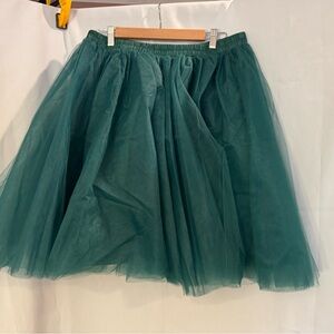 Fully lined forest green tutu skirt
